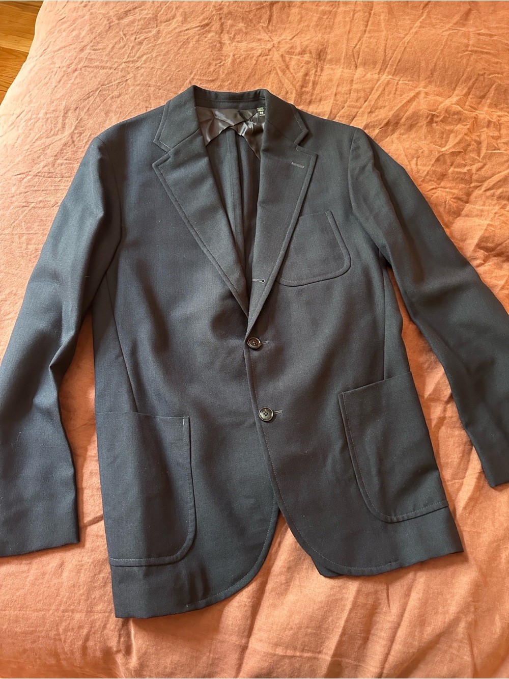 Buck Mason Navy Two-Button Patch-Pocket Wool Blazer